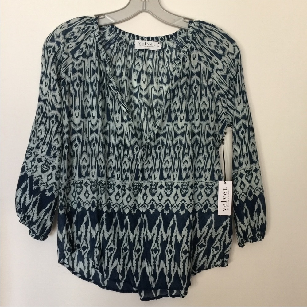 Velvet by Graham and Spencer printed cotton indi top toucan - Picture 2 of 5